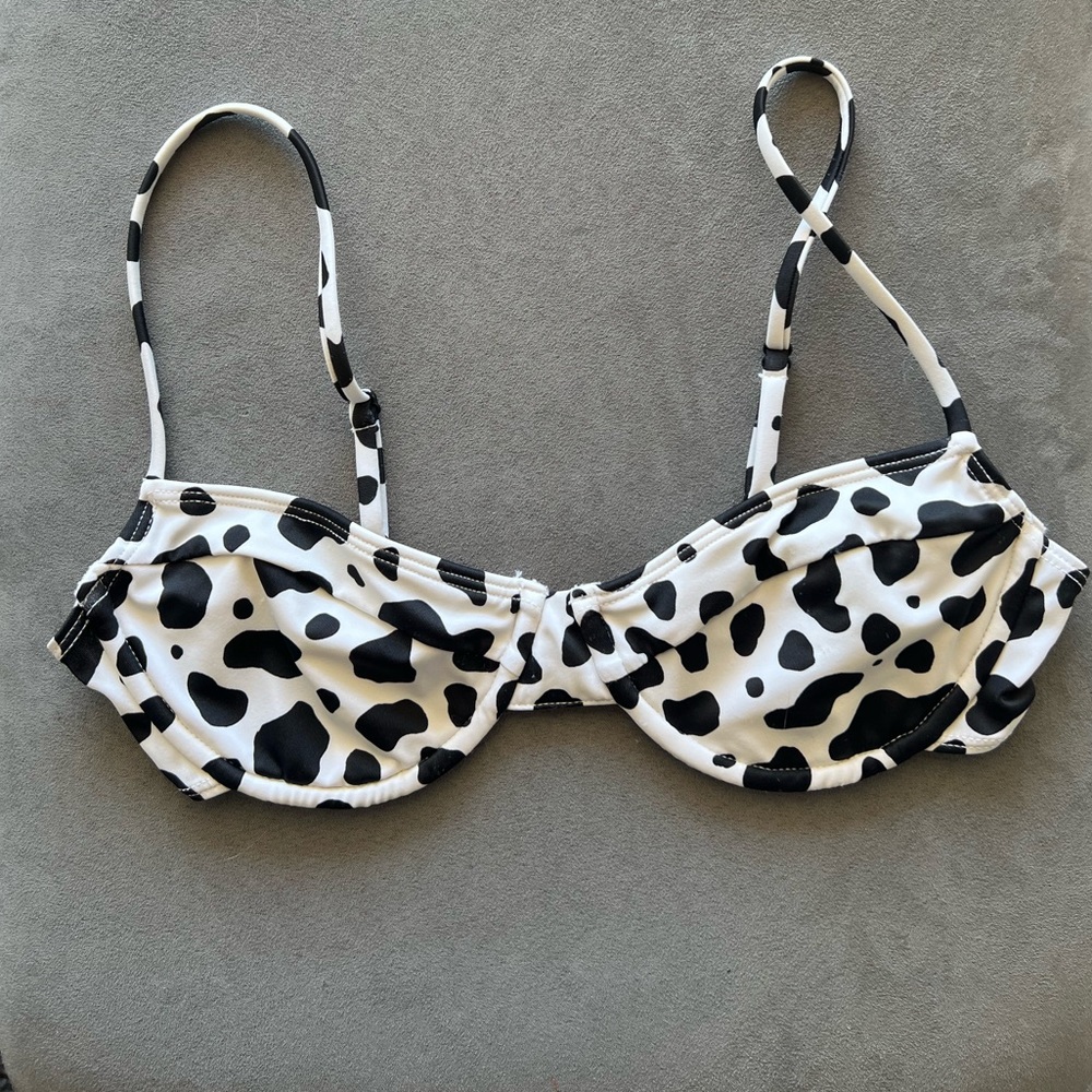 Kendall and Kylie bikini top.  Size XS, only worn one time.  Cow Print!!!